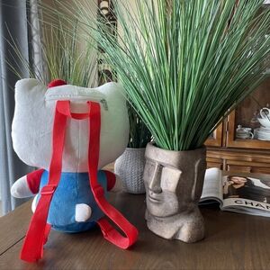 Hello Kitty 😻💖  Big Red Bow 15" Plush Backpack Bag NWT